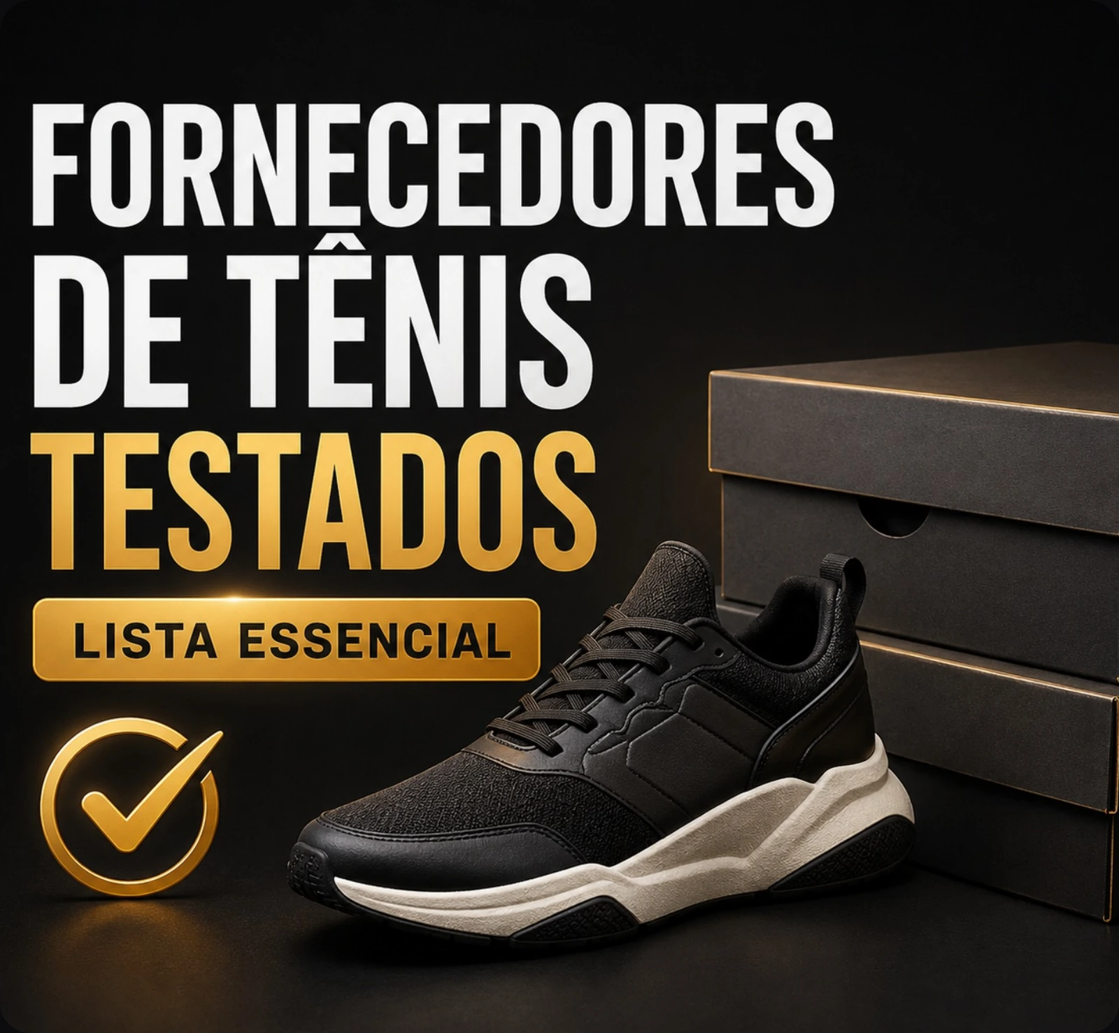 Capa do PDF Fornecedores de Tênis Testados — Lista Essencial.